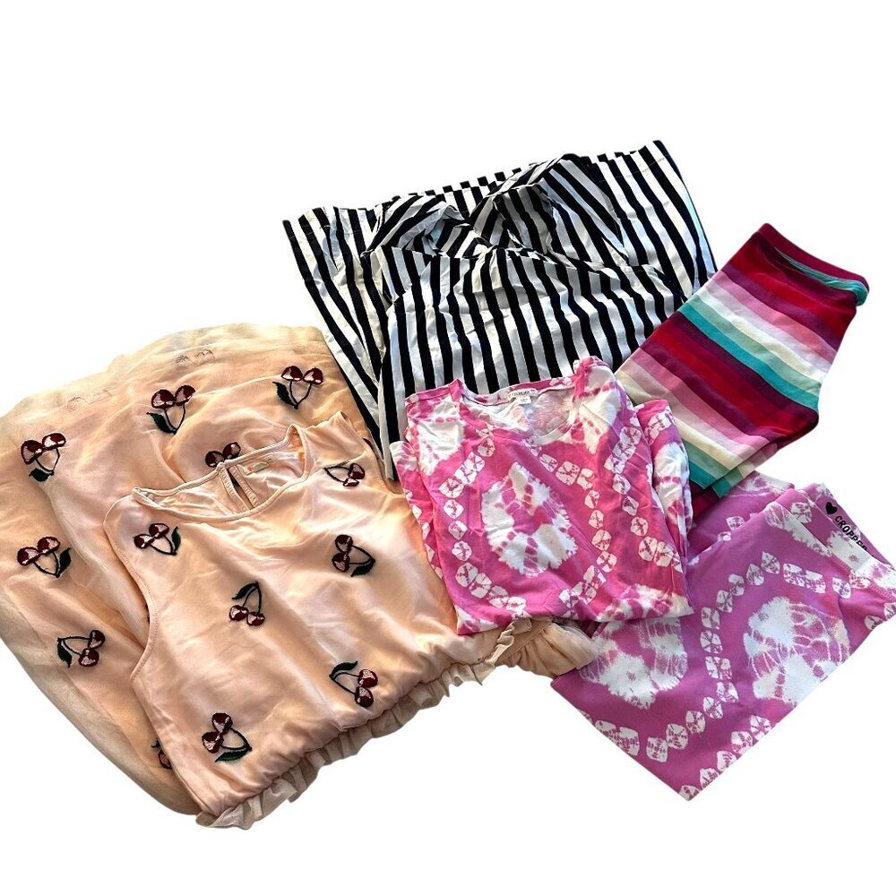 NEW/NWT Bundle 5 Pc Crewcuts Girls Summer 14 Dresses Pants/Top Set Leggings